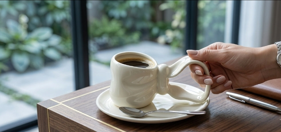 Taza Borgoña Signature | Cerámica con Asa Lazo – Una Tacita Linda